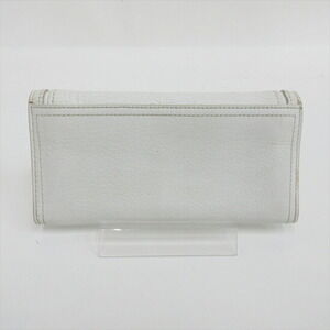 Celine Wallet Leather Long White Triomphe